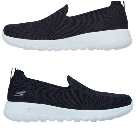 SKECHERS - NWTIB - M Sz 7W -Go Walk Max Performance Sneakers/Black w/White Soles - Picture 6 of 15